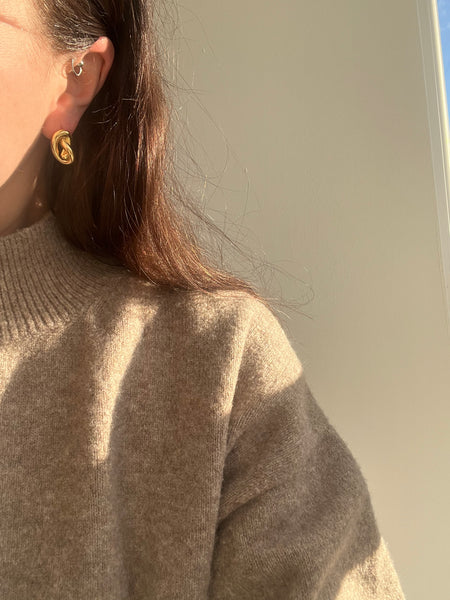 Gold Twisted Earrings