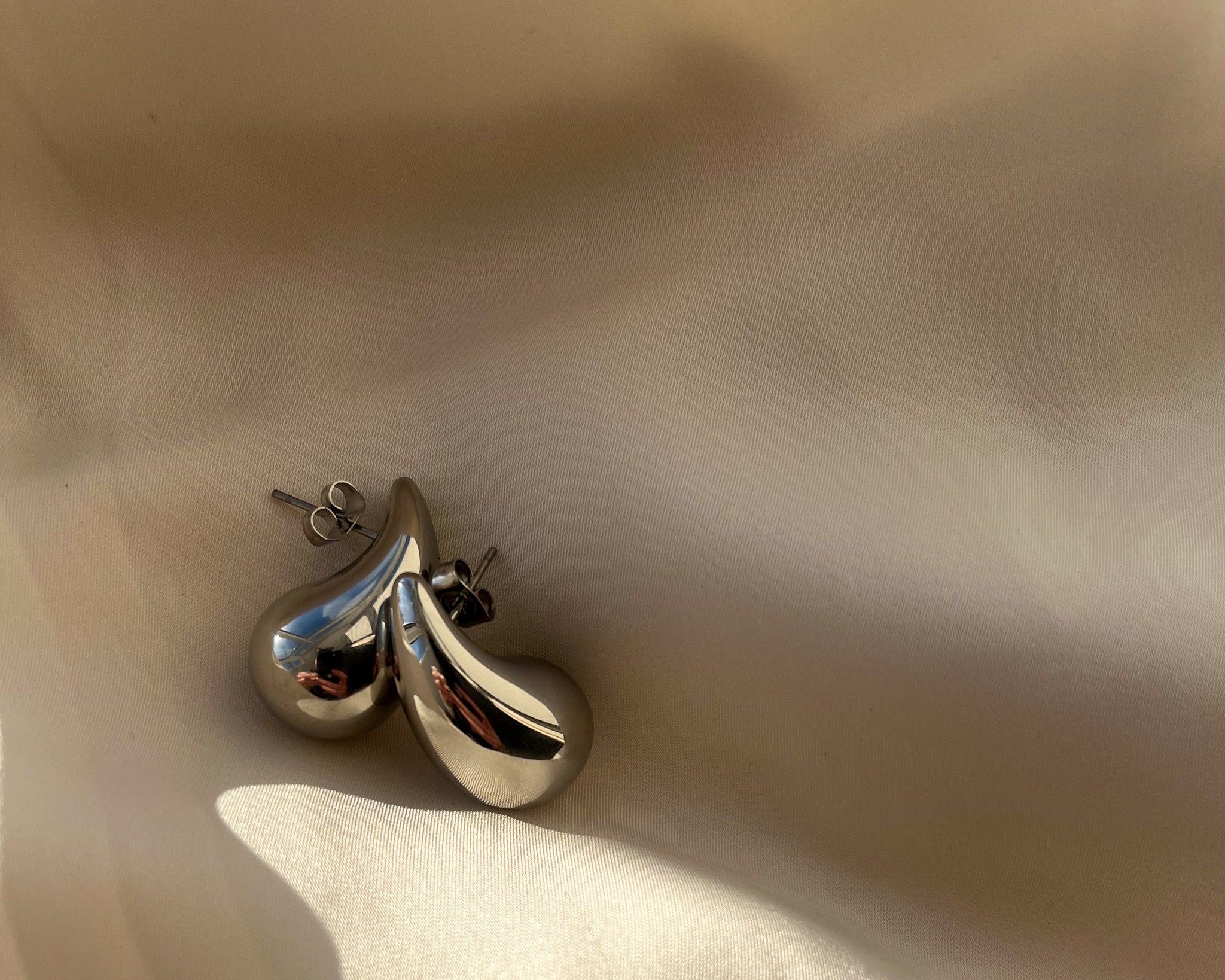 Silver Rosa Earrings