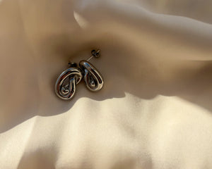 Silver Twisted Earrings