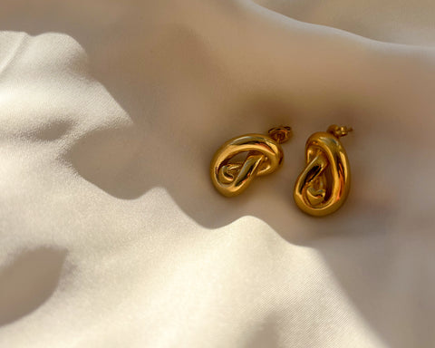 Gold Twisted Earrings