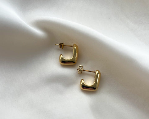 Basic Squared Hoop Earrings