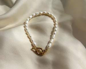 Pearl T Bar Bracelet