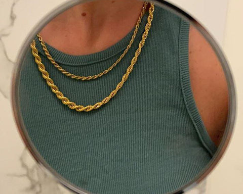 The Twisted Rope Layering Necklace Set